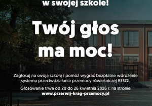 PLAKAT INFORMUJĄCY O MOŻLIWOŚCI ODDANIA SWOJEGO GŁOSU