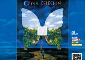 PLAKAT INFORMUJĄCY O AKCJI CAŁA POLSKA CZYTA DZIECIOM